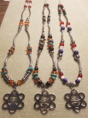 Three set of beaded pendants